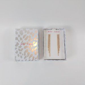 Betsey Johnson Goldtone Crystal Cascading Earrings